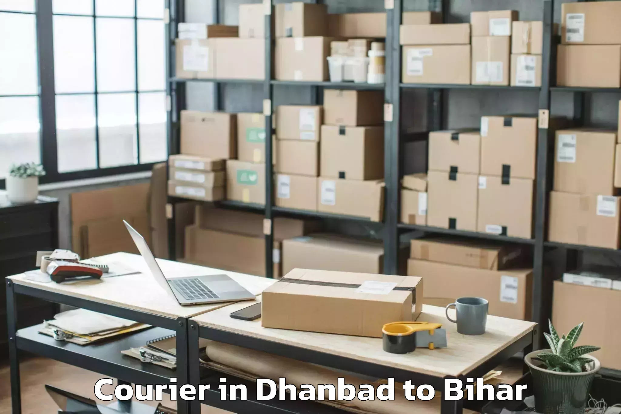 Easy Dhanbad to Jamui Courier Booking